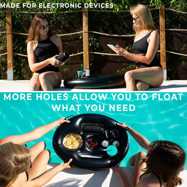 Oppustelig Flydende Pool Drikkeholder Badekar Premium Kvalitet Stor Drikke- og Madholder til Sø Strand Pool Pooltilbehør Tablet Telefon