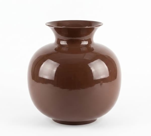 Metal Vase Mondex Roger 18.5x29x34 cm chocolate 1 pc