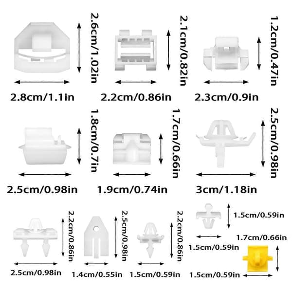 Clip Set Compatible with Side Panel, Fastening Clips Compatible with Side Door Panel Compatible with 190 W201 190E 190D A00698883578 Fastening Clips [LD]