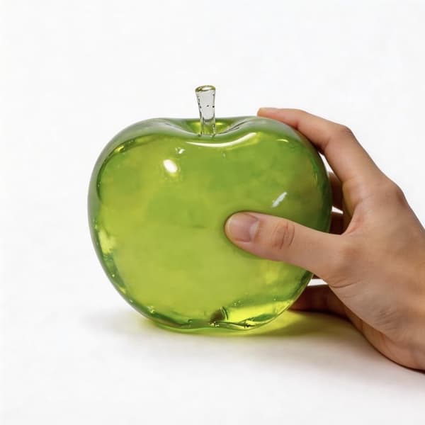 Grøn Æble Squishy Klar Squishy Stressaflaster Angstlindring Kontorskole Legetøj til Børn og Voksne (Grøn)
