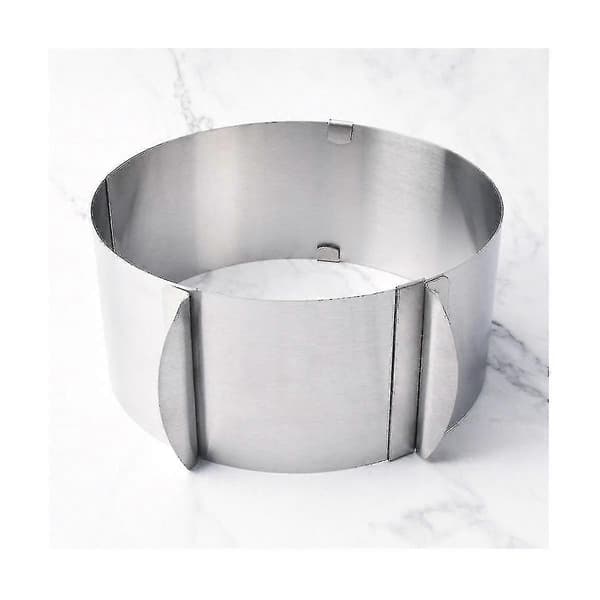 Justerbar Kagering Høj 20 Cm - Bageform i Rustfrit Stål Justerbar - Høj Bageform Til Ea -Qin