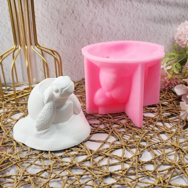 Dyresilikoneforme 3D Skildpaddeforme Gipsforme Epoxyharpiksforme