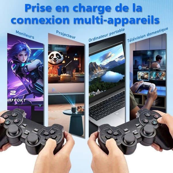 X2 Plus Retro Gaming Console - Two 2.4GHz Wireless Controllers, 128GB, Over 30,000 Classic Games, 4K HDMI Output, EmuELEC 4.3 System