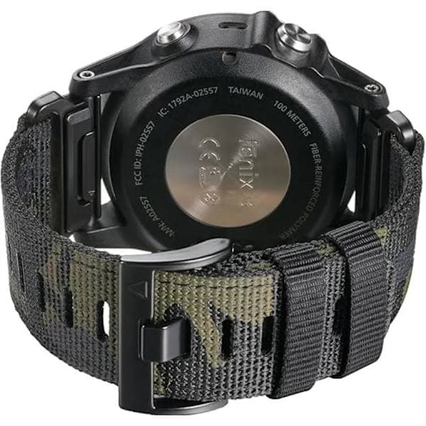 26 mm nylon militærrem til GARMIN FENIX7 7X PRO 6 6X Blød holdbar rem til 965 Instinct Udskiftningsrem Mørkeblå