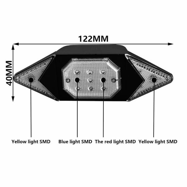 Bike Taillight USB Charging Turn Signal Wireless Remote Control Mountain Bike Front Light