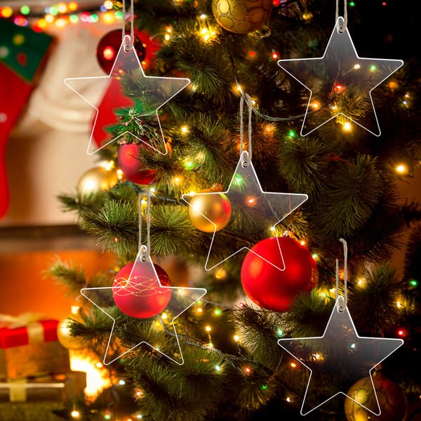 30 stykker tomme juleplater - Pentagram, juletrepynt