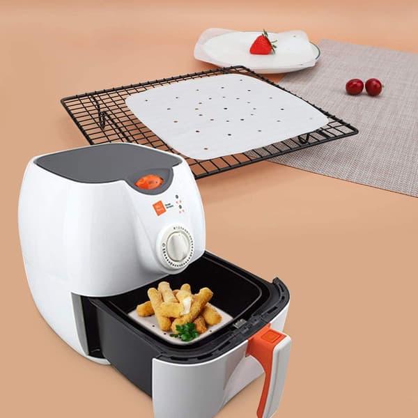 200 stk Firkantet perforert bakepapir til Air Fryer