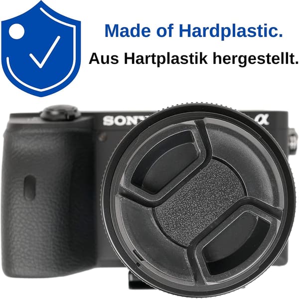 Camera Lens Cap, Ø 37 mm Diameter, Snap-on Cap, Protective Cover, Compatible with Nikon, Canon, Sony, Sigma