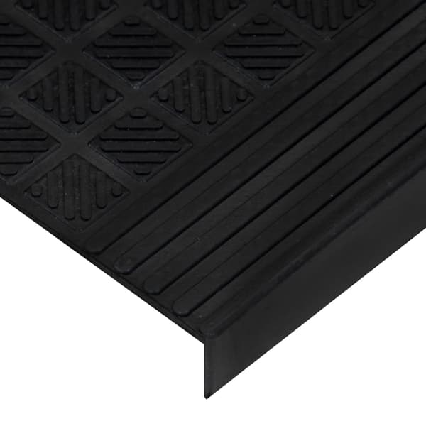 vidaXL Stair Mats 5 pcs 25x75 cm Rubber Svart 4800