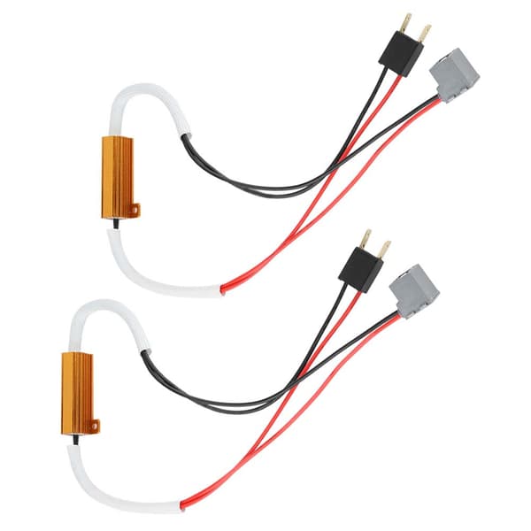 2 stk LED-frontlys tåkelys lastmotstand dekoder anti-flimmer feilavbryter for H7