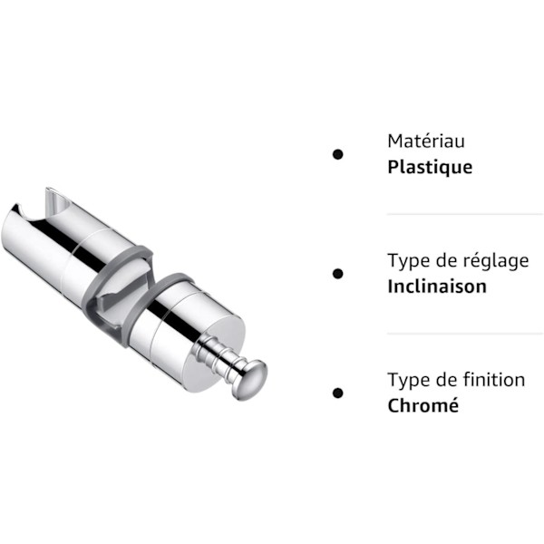 Universal shower head holder rail 20-25mm adjustable shower