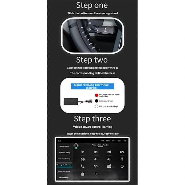 Universal Wireless Car Steering Wheel Control Multifunction Button DVD Player Navigation Radio Remote Control
