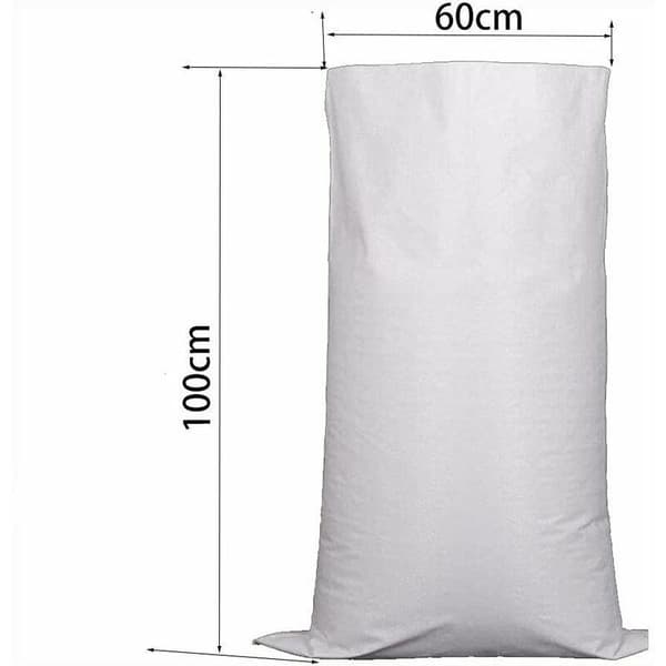 Construction Bags 10 Pieces White 60x100 cm Large Capacity for Logistics Construction Garden Waste