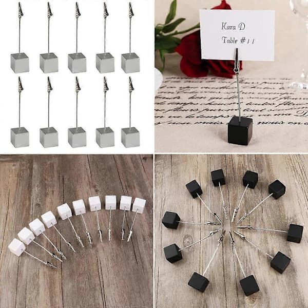 Paperclip for photos, 10 pcs, black set