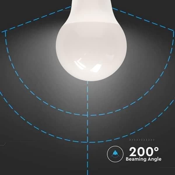 (Farve: Varm hvid) 10 stk. LED-pærer E27-fatning 9W (svarende til 60W)