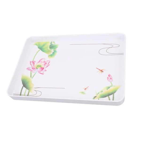 Serving Tray – Stackable 35×23 cm – Minimalist Lotus – for Buffet and Office Serving