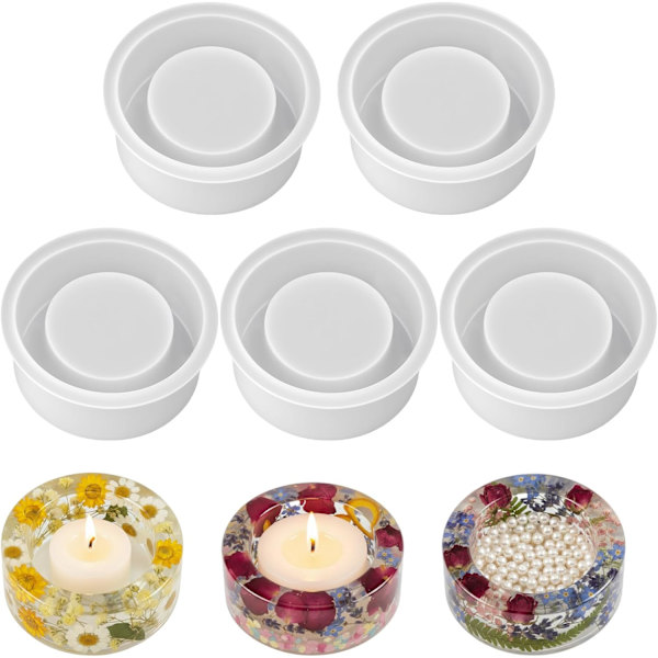 5 STK Harpiks Telys Silikon til Bryllup,