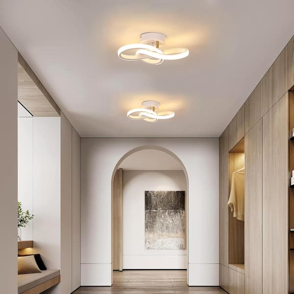 Modern Clover LED Ceiling Light, 22W 2500LM, Warm White 3000K, 25cm-FY-