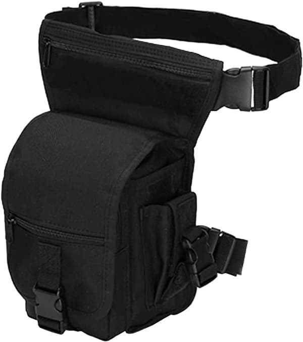 Taktisk Drop Leg Bag Utomhus Midjeväska för Män Kvinnor, Svart