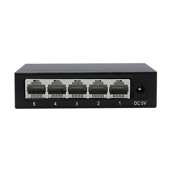 5-ports Gigabit netværksswitch, 1000Mbps lille Ethernet-splitter netværksswitch til skrivebord og vægmontering, Plug and Play