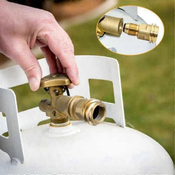 Propanadapter konverterar LP-tankens serviceventil till QCC1 / Typ1-slang eller regulator [DB]