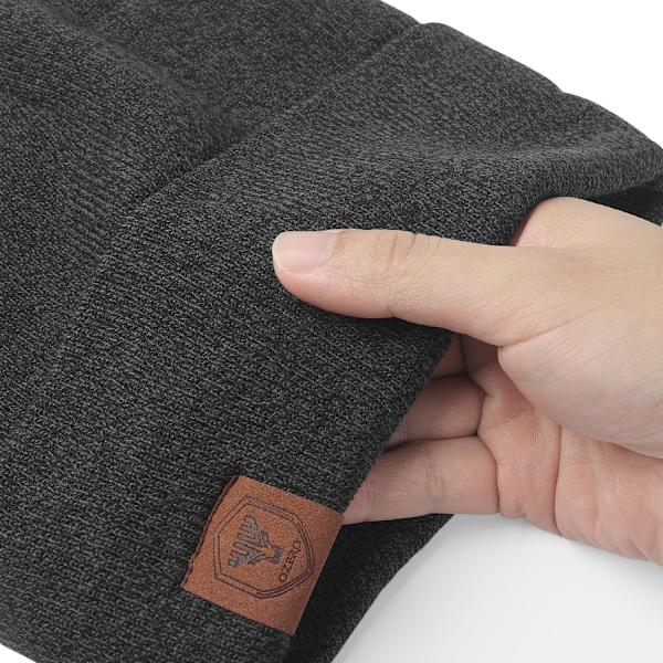 Varm Vinterlue – One Size Passer Alle Svart Grå