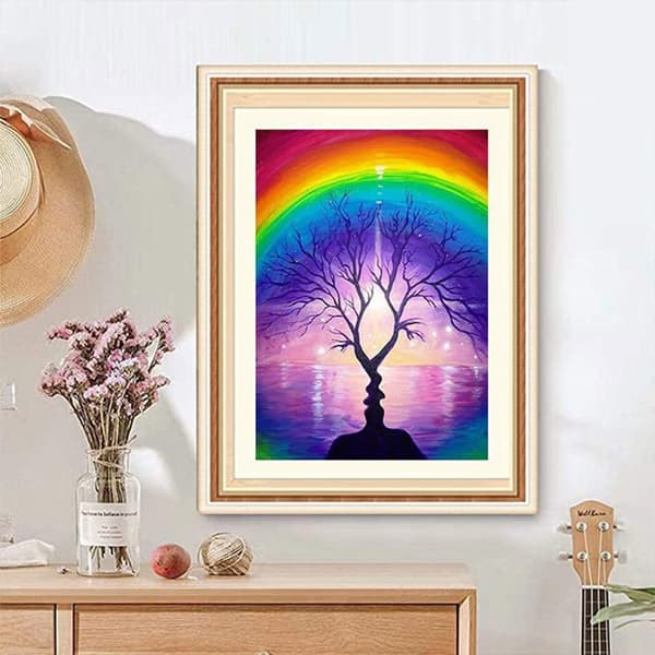 Diamantmaling til børn 30x40cm 5D - Partræ
