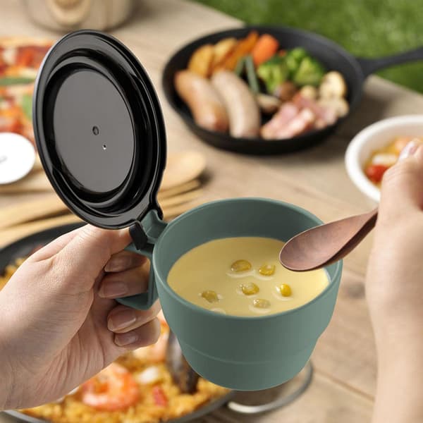 Fällbar vattenkopp - Rostfritt stål silikon fällbar kopp - Återanvändbara drickmuggar för vandring, resor och picknick