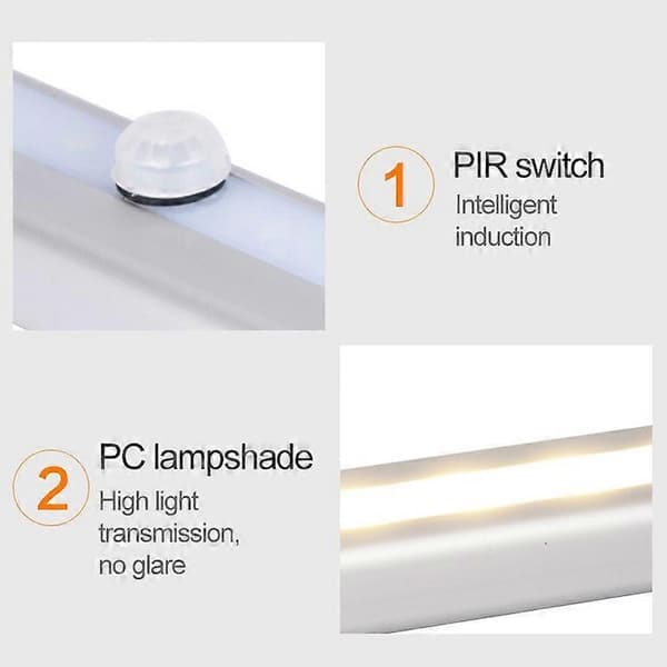 2W 12 LED Varmhvit Bredbilde Intelligent Kroppsbevegelsessensor Lampe LED Korridor Skaplampe, USB-ladeversjon Not Specified