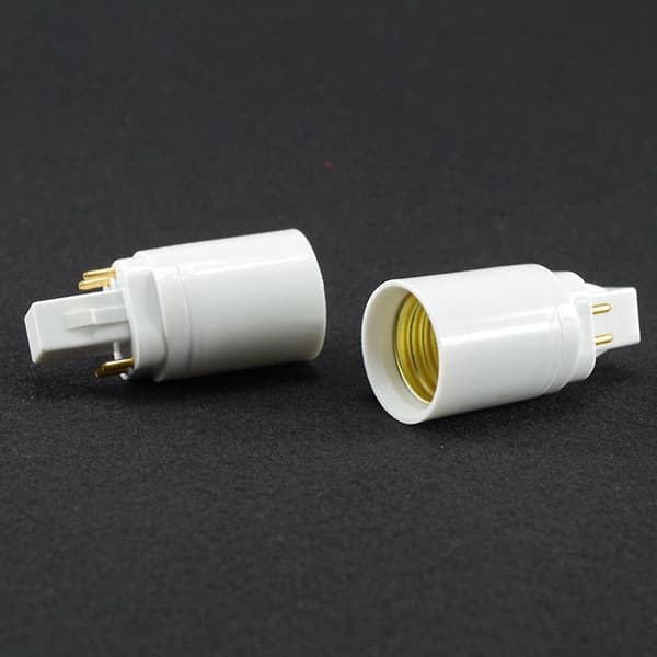 G24q 4-pin 15 mm til E27 E26 skrue LED-pære lampeholderadapter