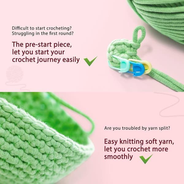 Hæklekit til voksne begyndere - Hæklekit til begyndere med salamander til børn, DIY fødselsdagsgave