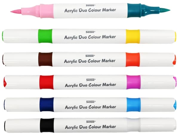 Sense Akryltusjer Doble Farger 6-P