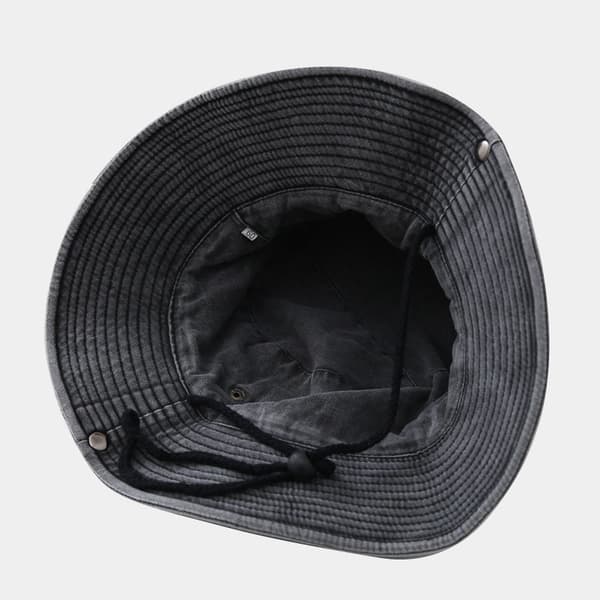 Fiskerhat Solhat Herre Dame UV-beskyttelse Havehat Udendørs Vandrehat Bushhat Sammenfoldelig Safarihat sort black