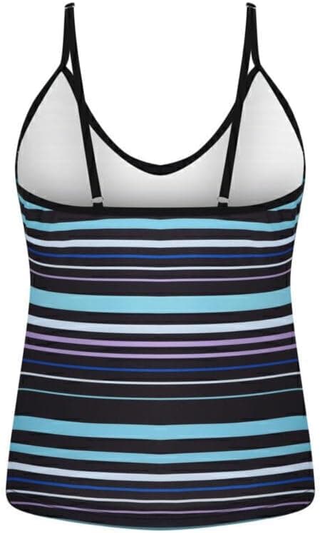 Todelt badedragt til kvinder med gradientfarve, tankini-sæt med top og shorts, lav talje, sporty bikini-badedragt