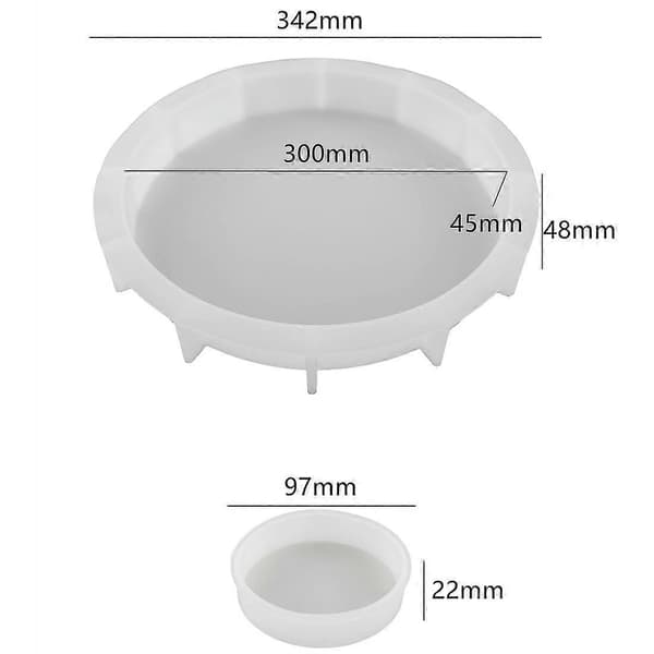 1 set DIY Epoxy Resin Your Shape Round Tray Silicone Mold With S Home R Accessories