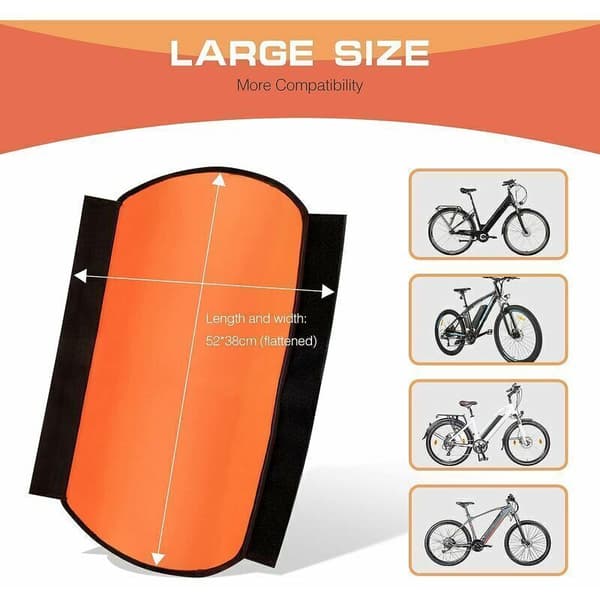 E-bike Battery Protector, Waterproof Cover for Integrated Frame Battery 30-40cm, Compatible with E-bikes, Extends Battery Life