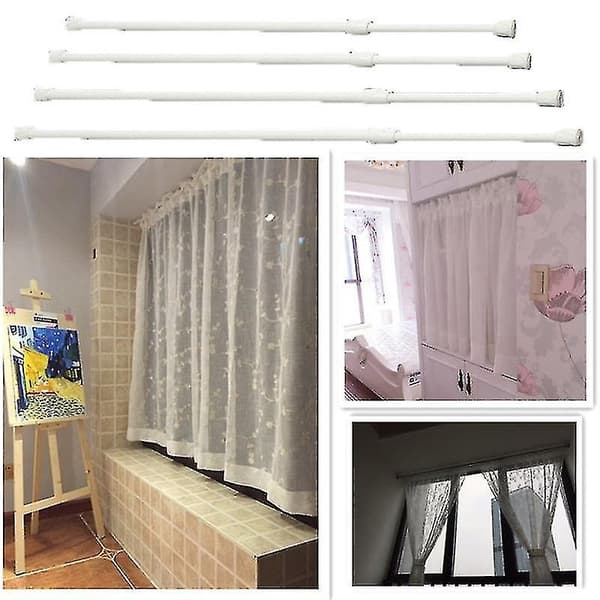 Adjustable Shower Curtain Rod - Spring Loaded Extendable Telescopic 30-50 30-50