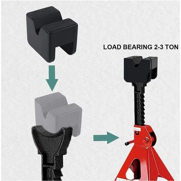 BF 4 Pieces 63×50×44mm Car Jack Rubber Pads for Car Jack, Universal Car/SUV Rubber Pad, Durable and Practical