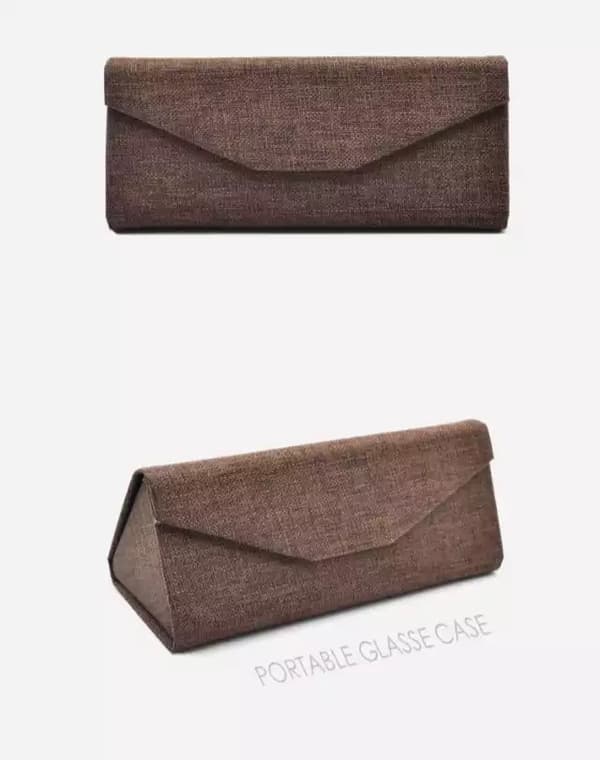 Harmaa pellava - lasikotelo naisten design-kovakotelo aurinkolaseille