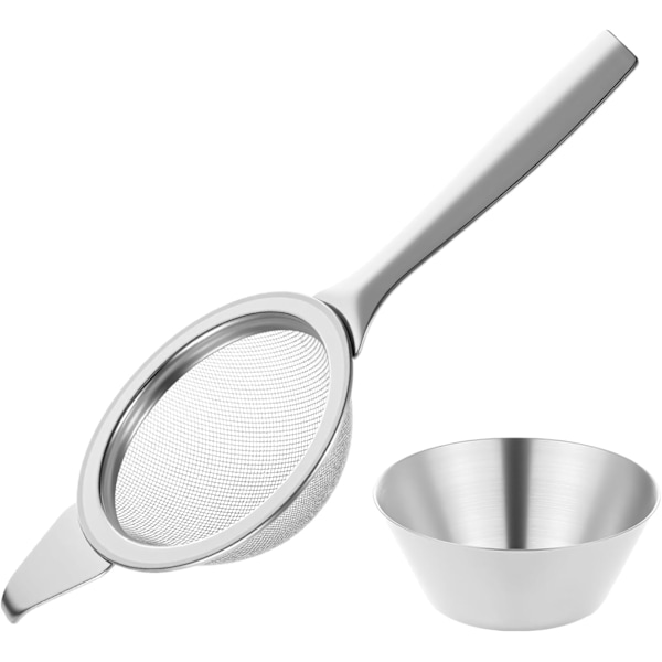 2,2\" Matcha Sifter Mini Fin Lille Metal til Sølv