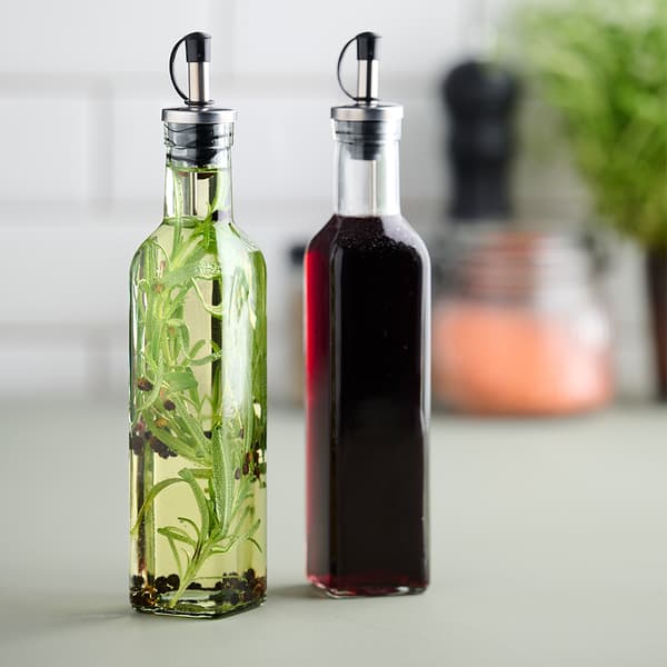 Olje- och vinägerflaskor med pip – 2-pack för servering och förvaring