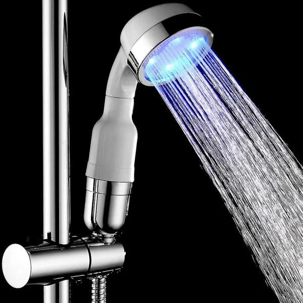 Färgglatt färgskiftande handhållet duschmunstycke med LED-ljus, högtrycksjusterbart för badrum