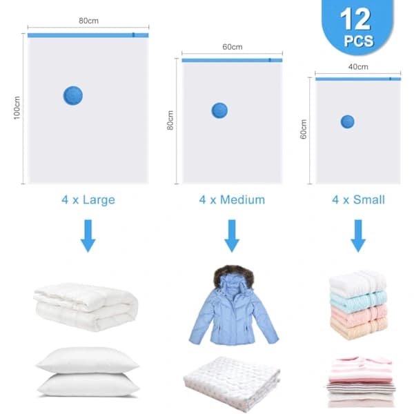Vacuum Storage Bag Vacuum Bag with Pump for Duvets Mattresses Beds