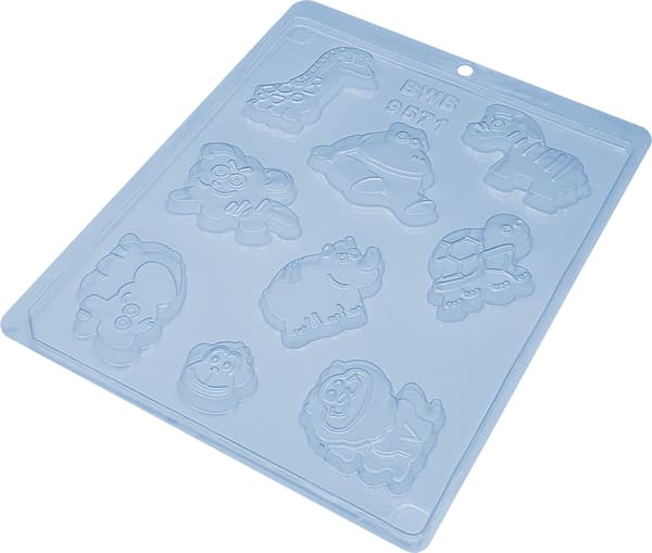 Praline mold African Animals Chocolate mold - BWB 9571 Transparent transparent