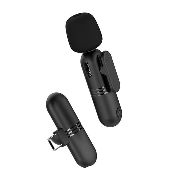 Langaton Lavalier-mikrofoni, 2,4 GHz Mini Mic Wireless Lavalier a