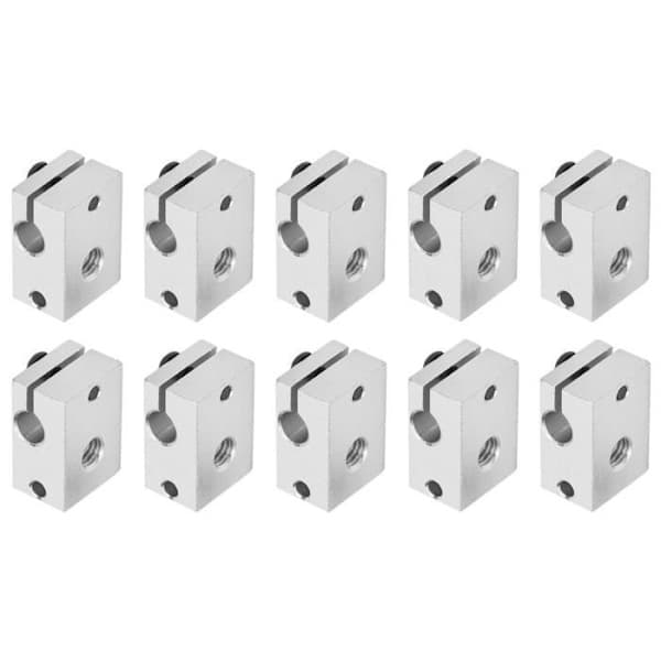 Heat Block Durable Heating Nozzle Accessory Easy to Install 3D Printer Accessories Aluminum Heater