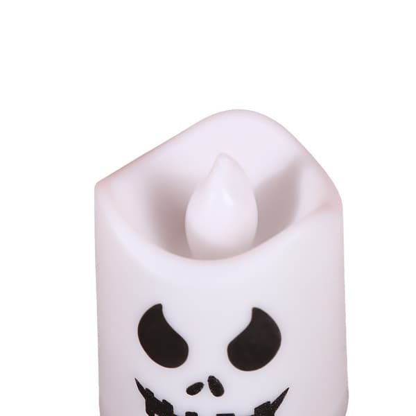 Halloween-aiheiset väriä vaihtavat LED-tuikkukynttilät (6 kpl)