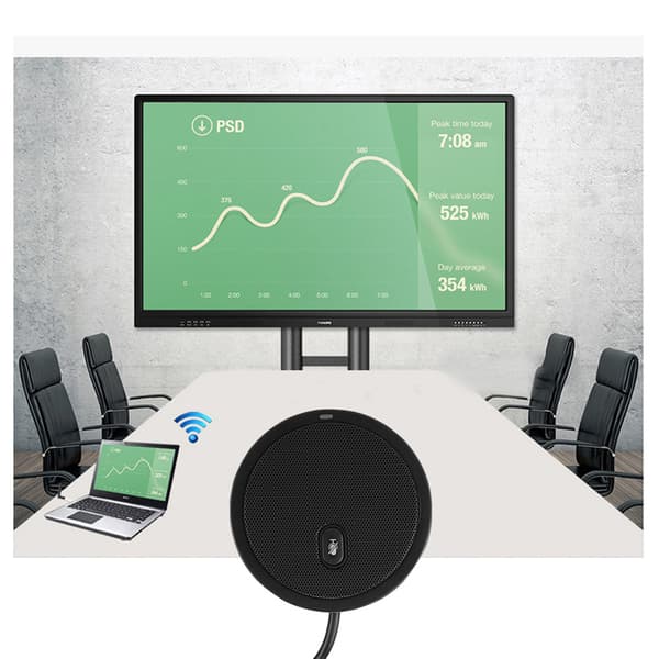 360° Omnidirectional Wired Desktop Conference Microphone - Black