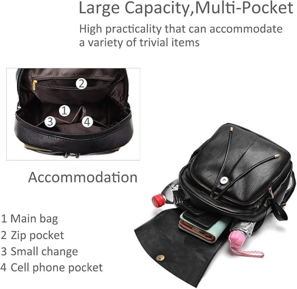 Fashionable Women's Backpack Mini Backpack Leather Ladies Backpack, ZQKLA