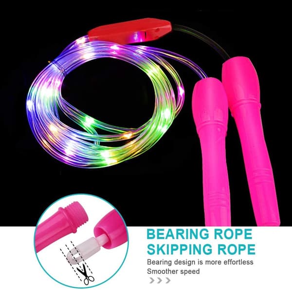 2-pack - LED Jumping Rope - Adjustable Length - Three Lighting Modes - Suitable for Children - Light Show - Fitness Speed Jumping Rope